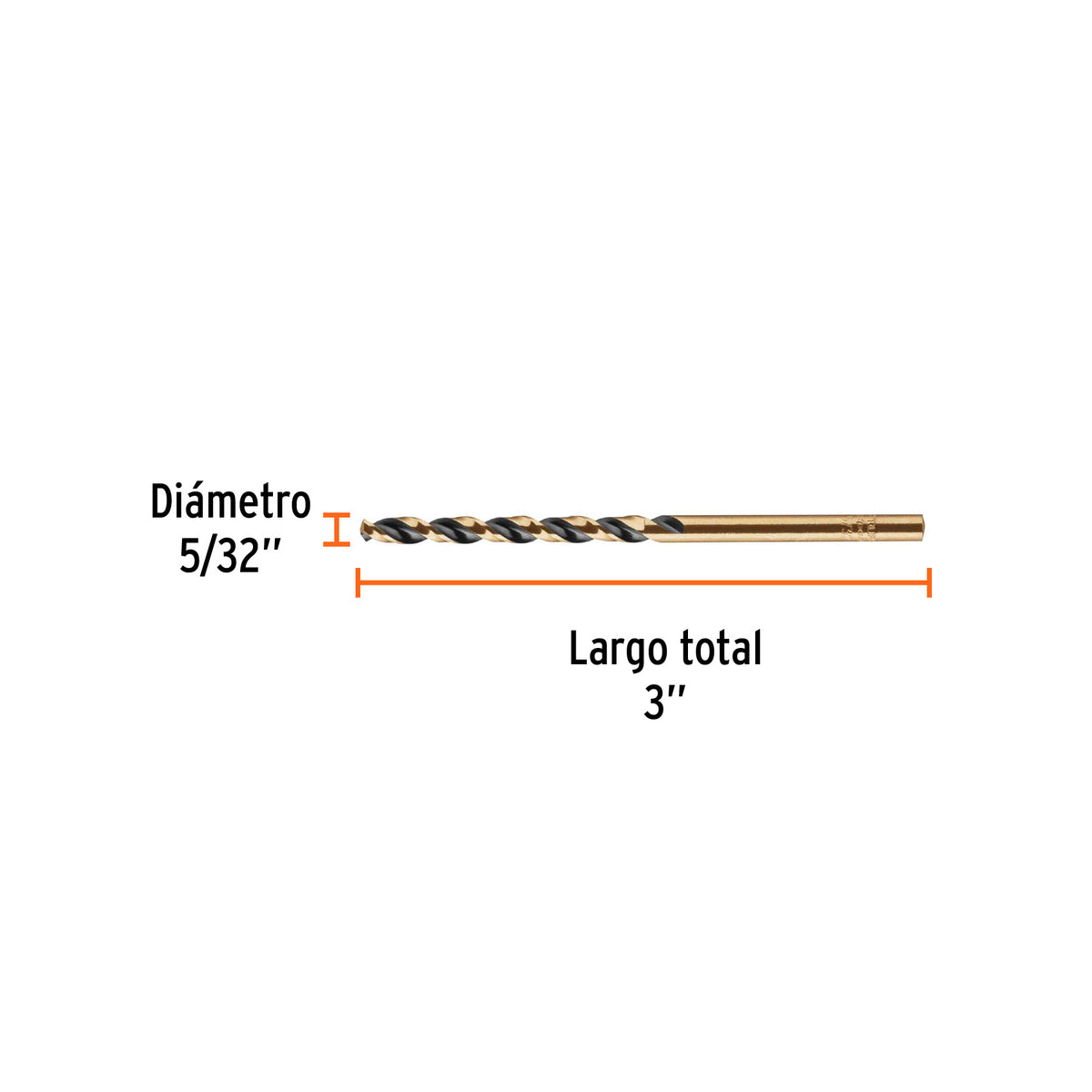 Broca HSS Trugold para metal en blister EXPERT 5/32"