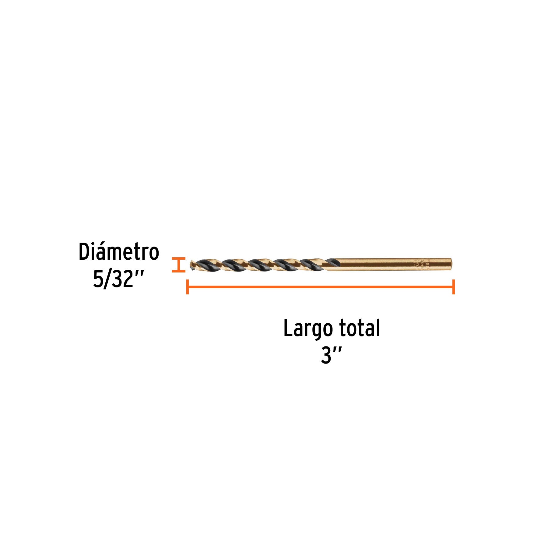 Broca HSS Trugold para metal Truper Expert 5/32"