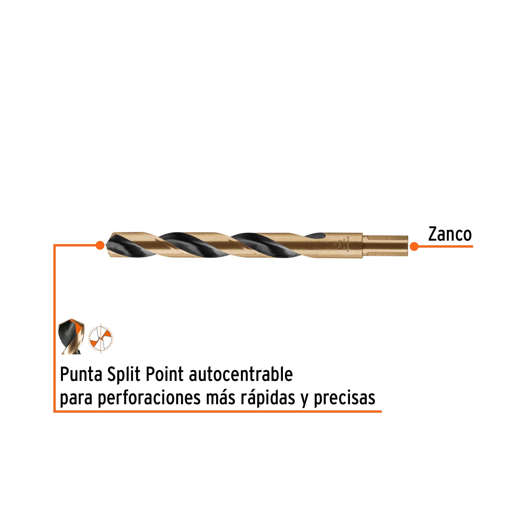 Broca HSS 5/8' Trugold para metal en blíster, EXPERT