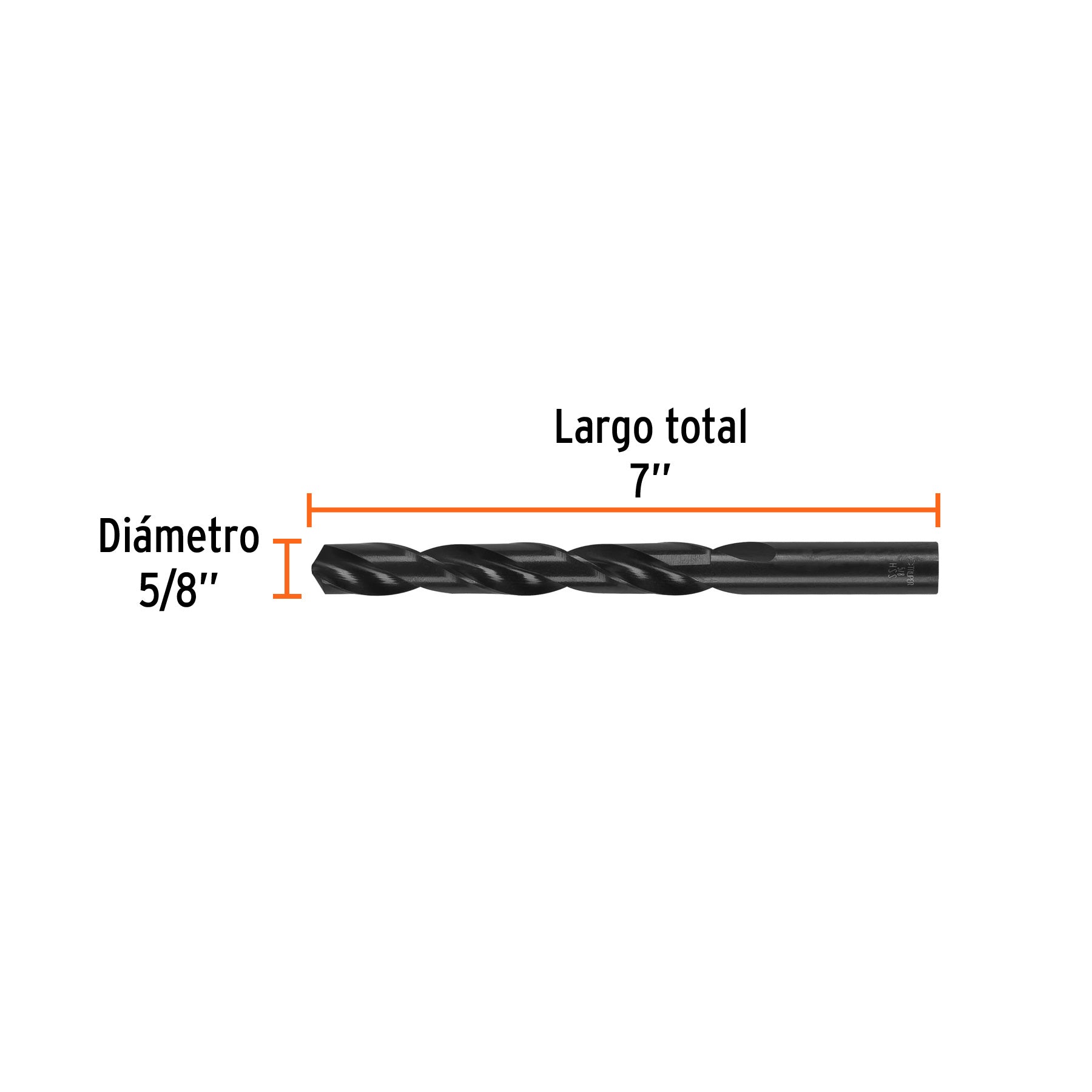 Broca HSS Trublack para metal Truper 5/8"