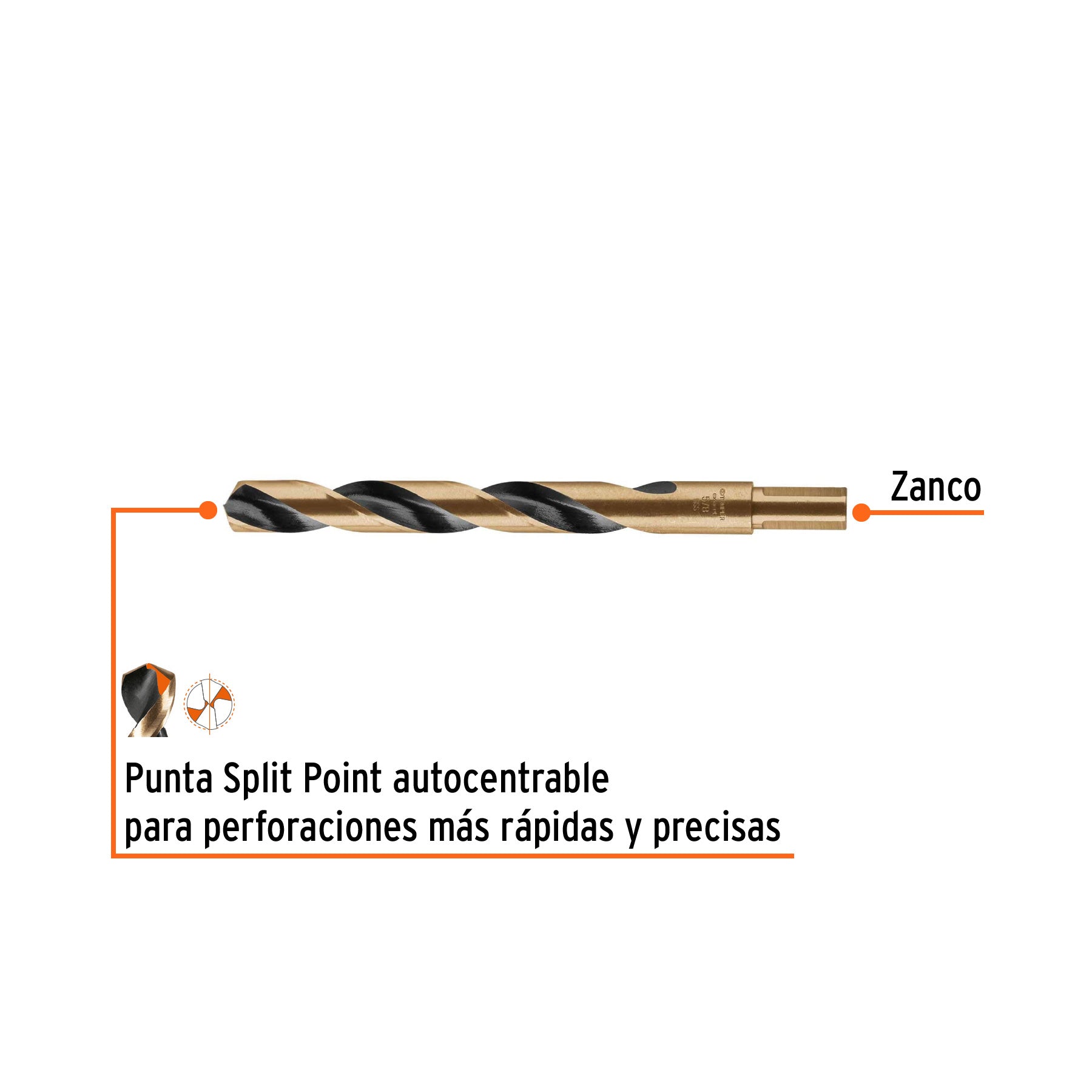 Broca HSS Trugold para metal Truper Expert 5/8"