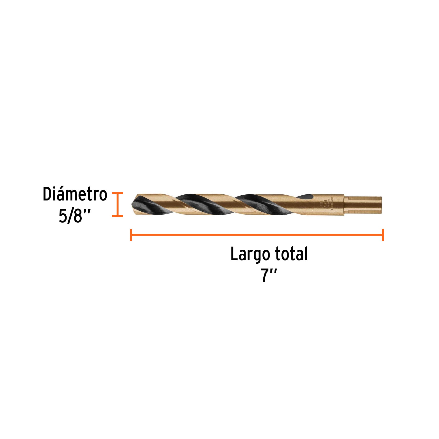Broca HSS Trugold para metal Truper Expert 5/8"