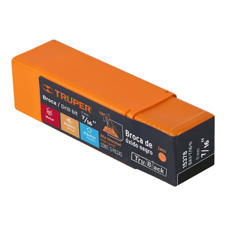 Broca HSS Trublack para metal Truper 7/16"