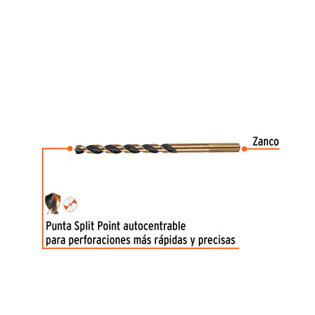 Broca HSS 7/32' Trugold para metal en blíster, EXPERT