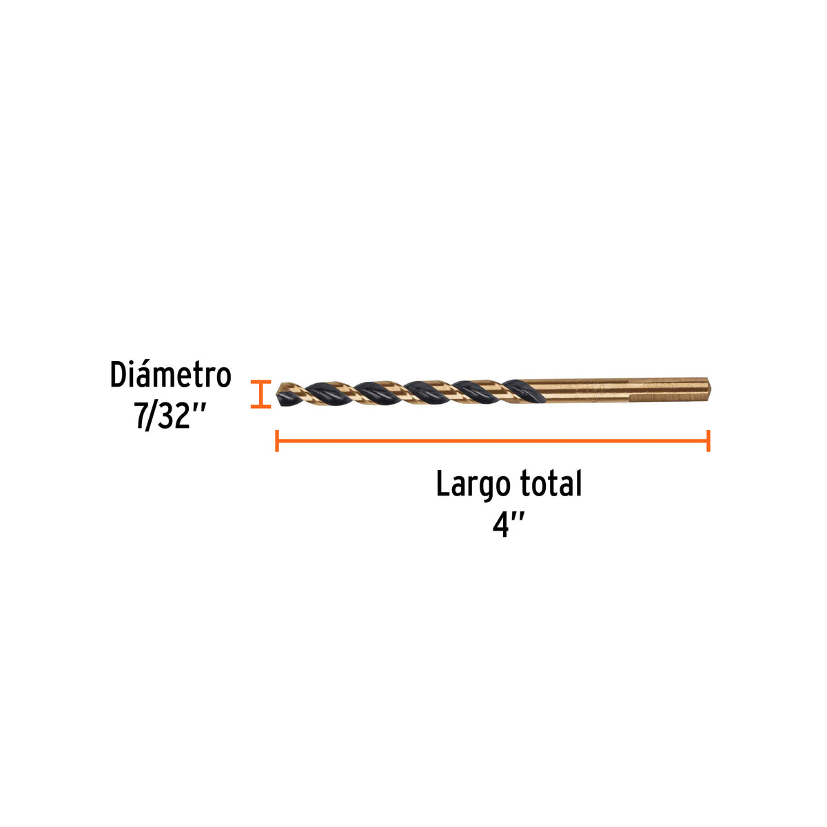 Broca HSS 7/32' Trugold para metal en blíster, EXPERT