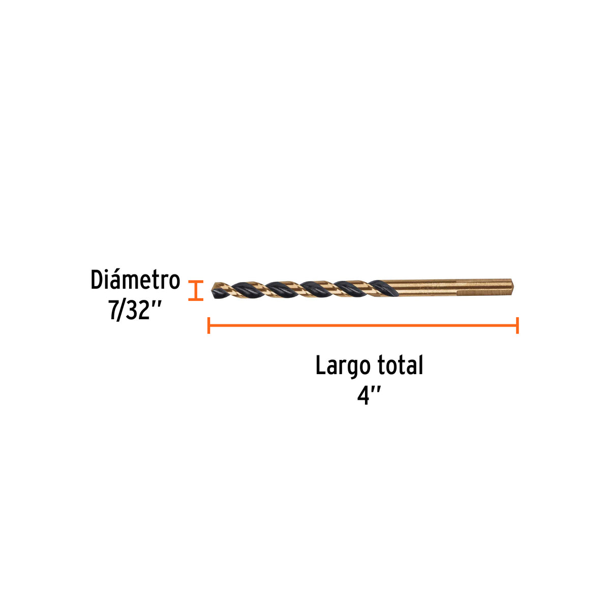 Broca HSS Trugold para metal Truper Expert 7/32"