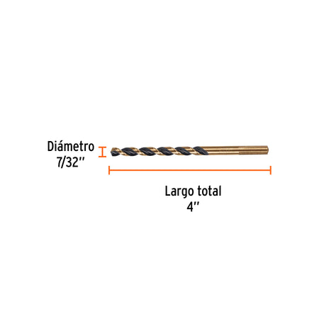 Broca HSS Trugold para metal Truper Expert 7/32"