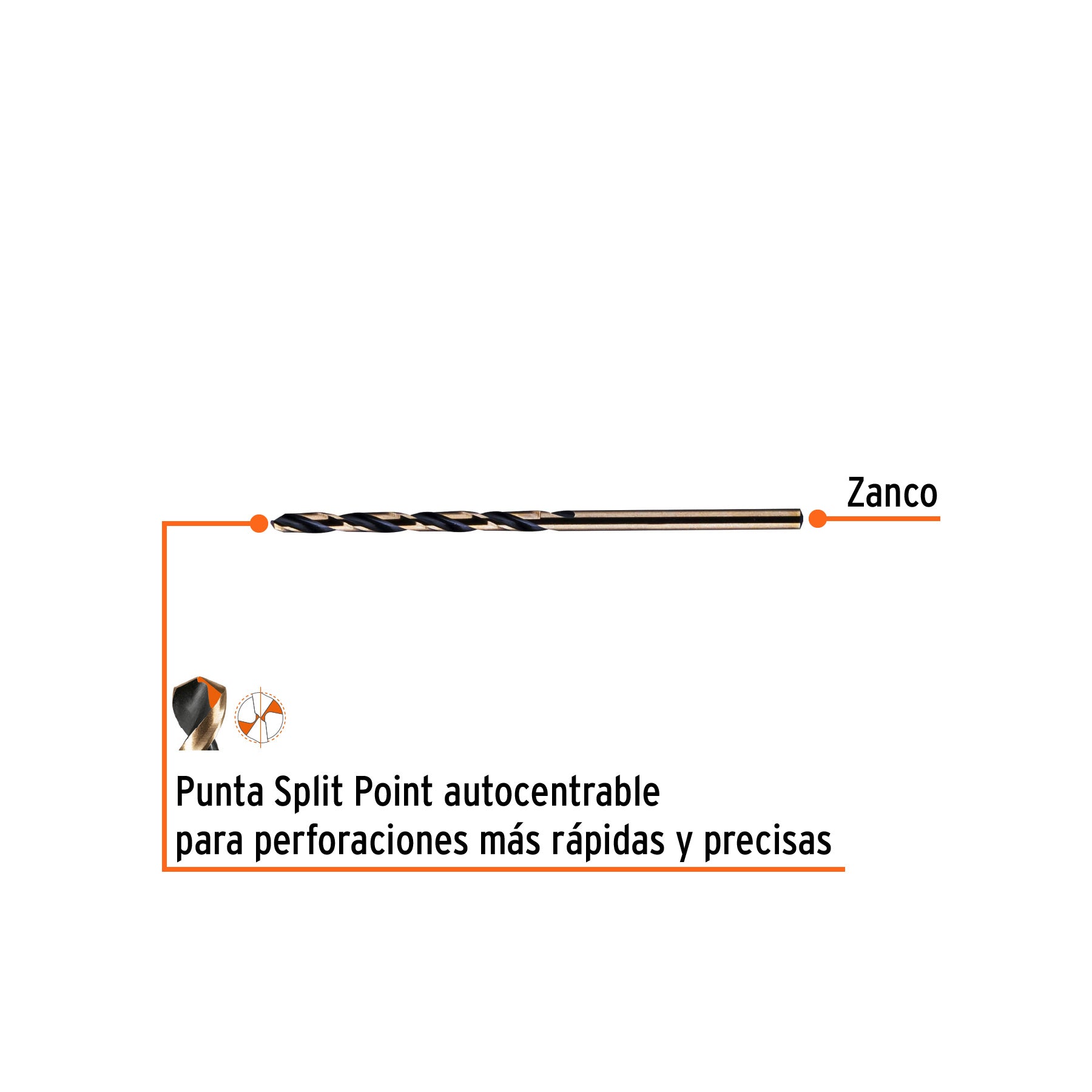 Broca HSS Trugold para metal Truper Expert 7/64"