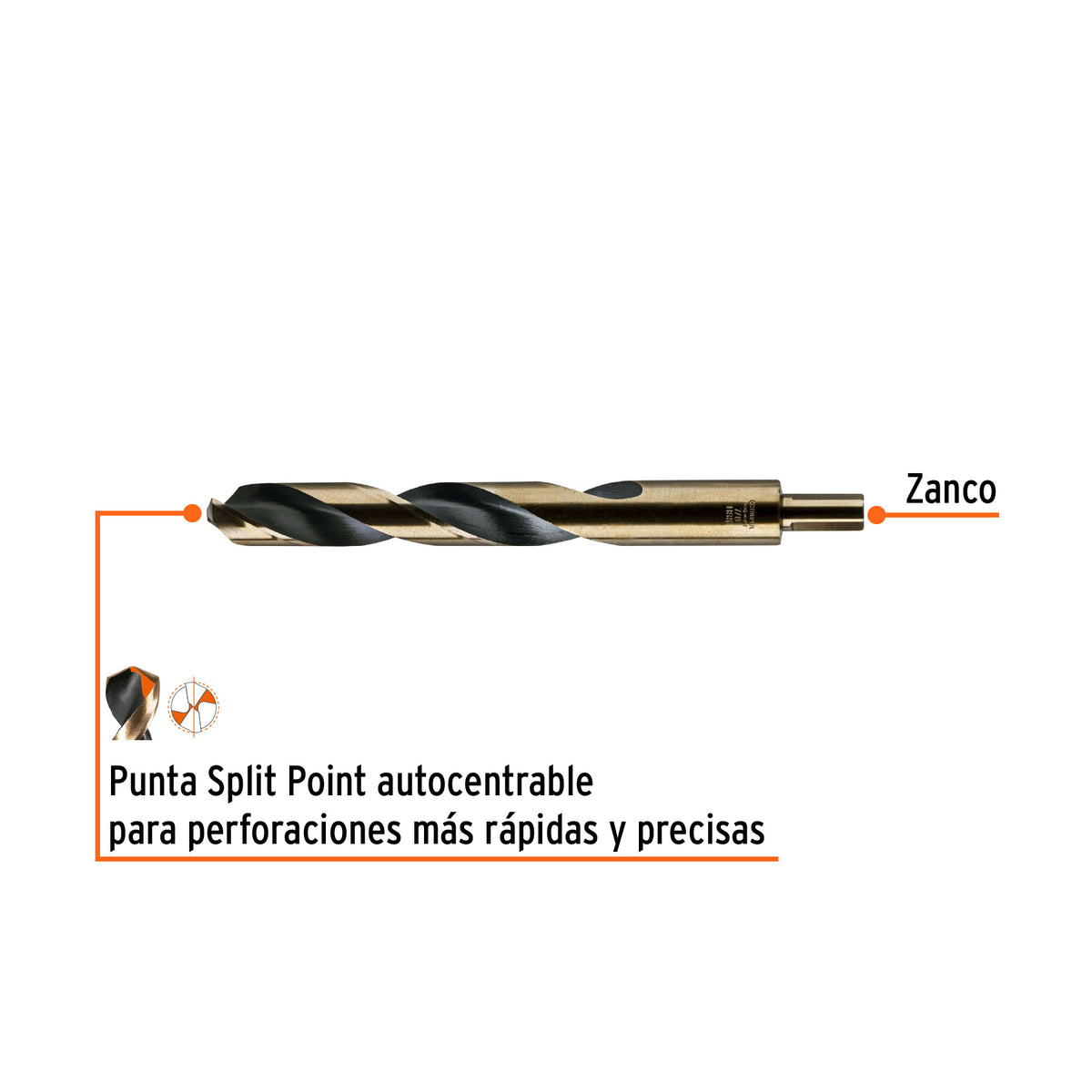 Broca HSS Trugold para metal Truper Expert 7/8"