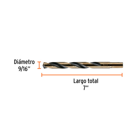 Broca HSS Trugold para metal Truper Expert 9/16"