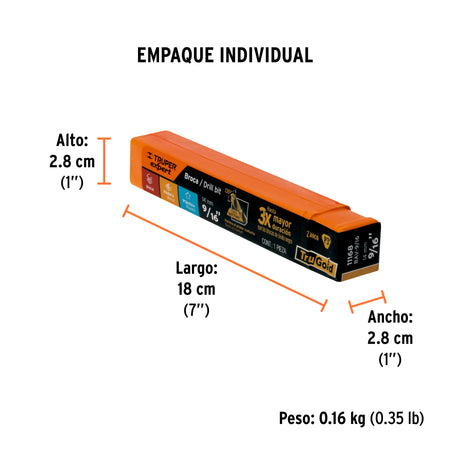 Broca HSS Trugold para metal Truper Expert 9/16"