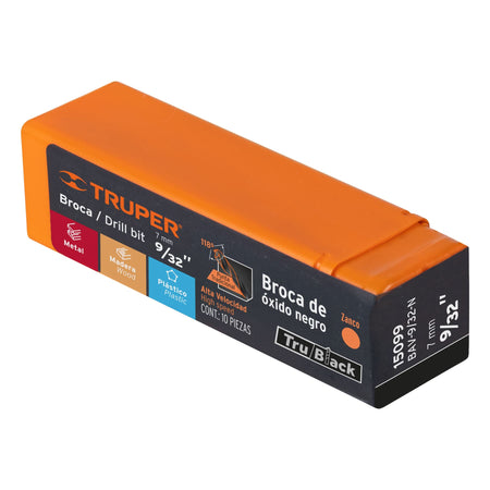 Broca HSS Trublack para metal Truper 9/32"