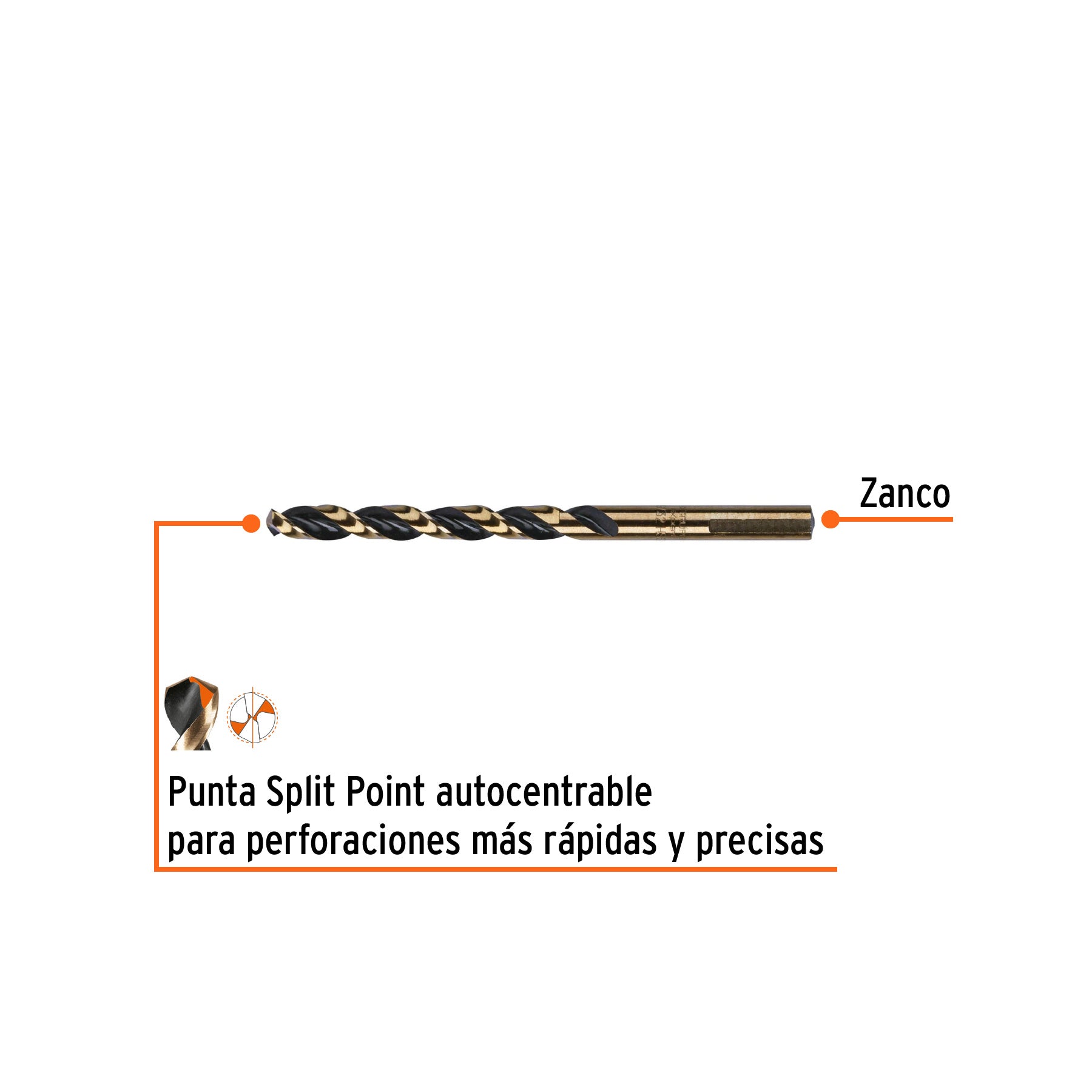 Broca HSS Trugold para metal Truper Expert 9/32"
