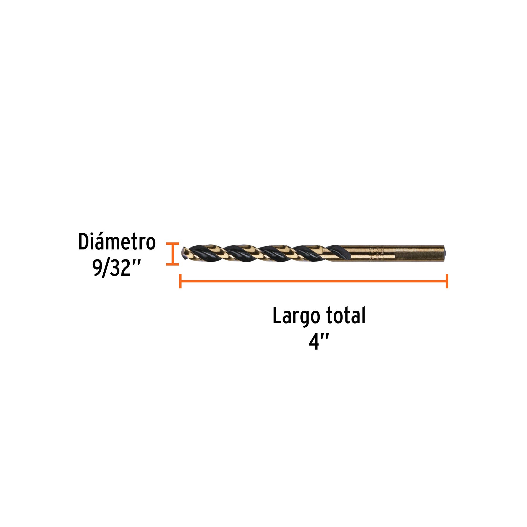 Broca HSS Trugold para metal Truper Expert 9/32"