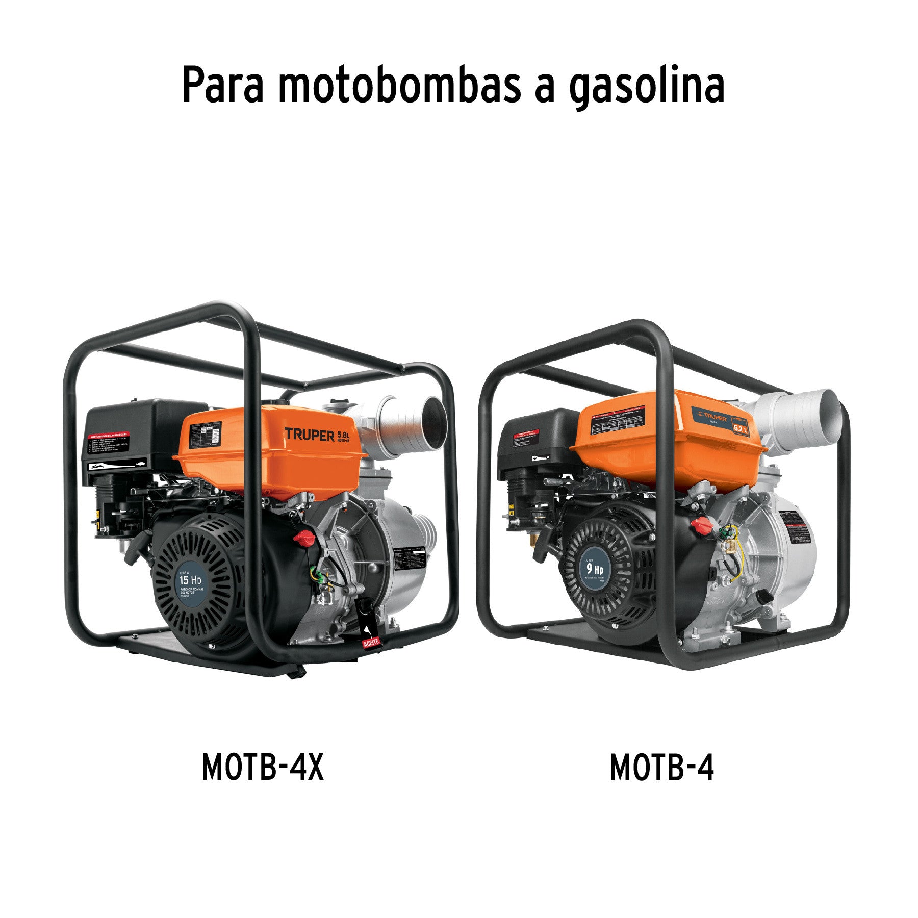 Kit de bayoneta y empaque para motobomba MOTB-4 Truper
