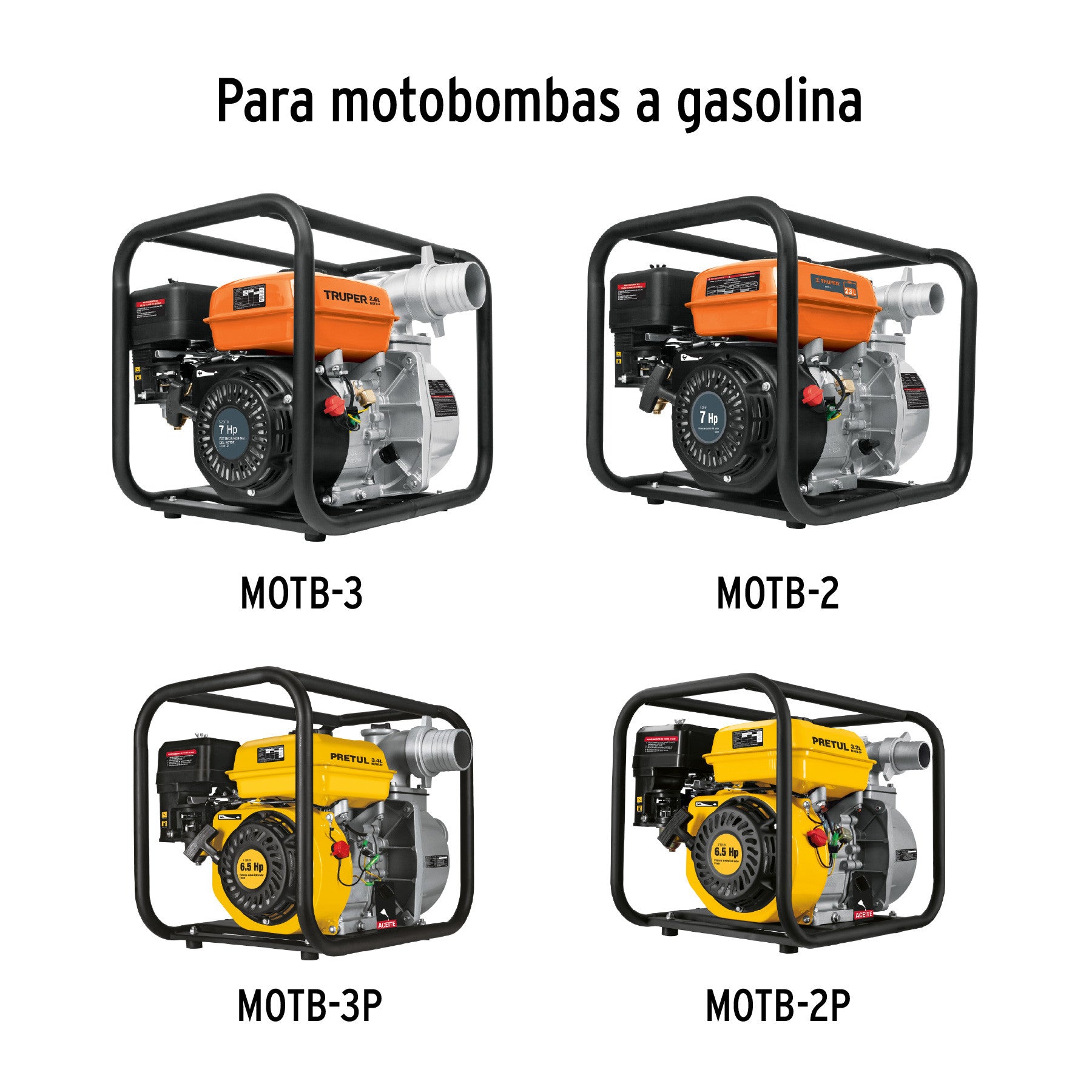 Kit de bayoneta y empaque para motobomba Truper