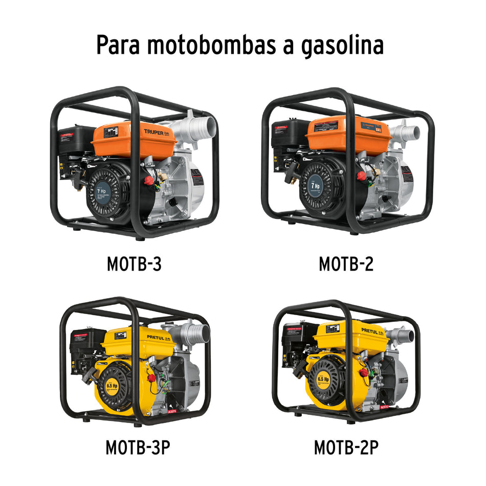 Kit de bayoneta y empaque para motobomba Truper