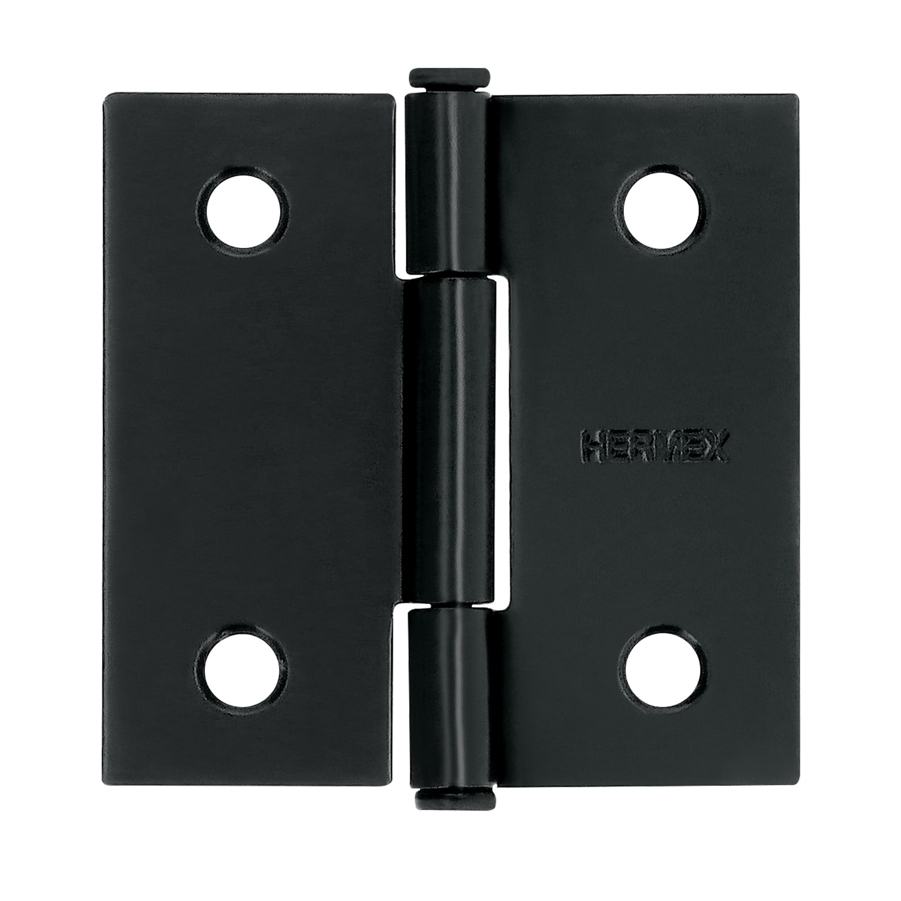 Bisagra cuadrada 2', negro mate, cabeza plana, HERMEX