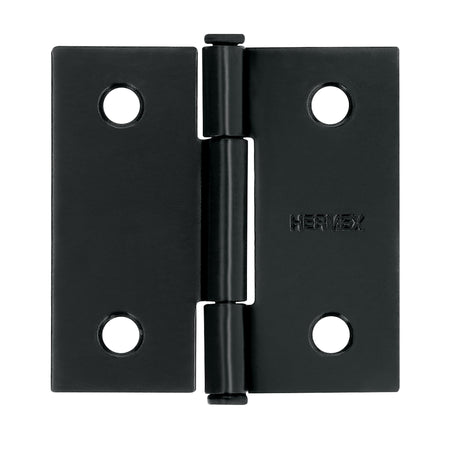 Bisagra cuadrada 2', negro mate, cabeza plana, HERMEX