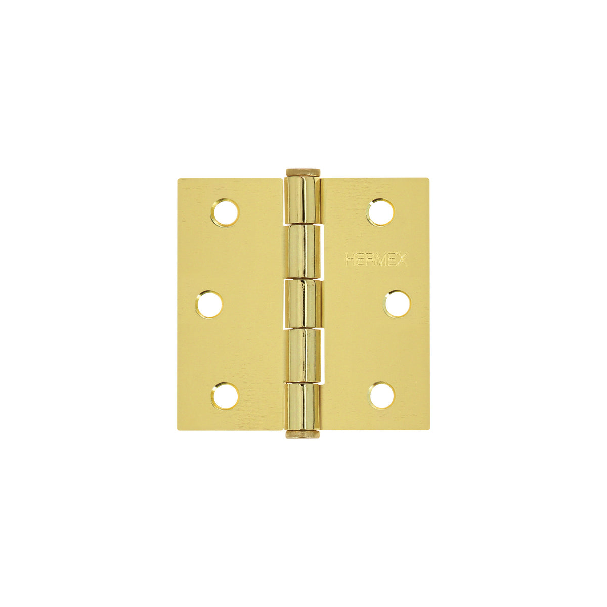 Bisagra cuadrada latonado cabeza plana HERMEX 2-1/2"