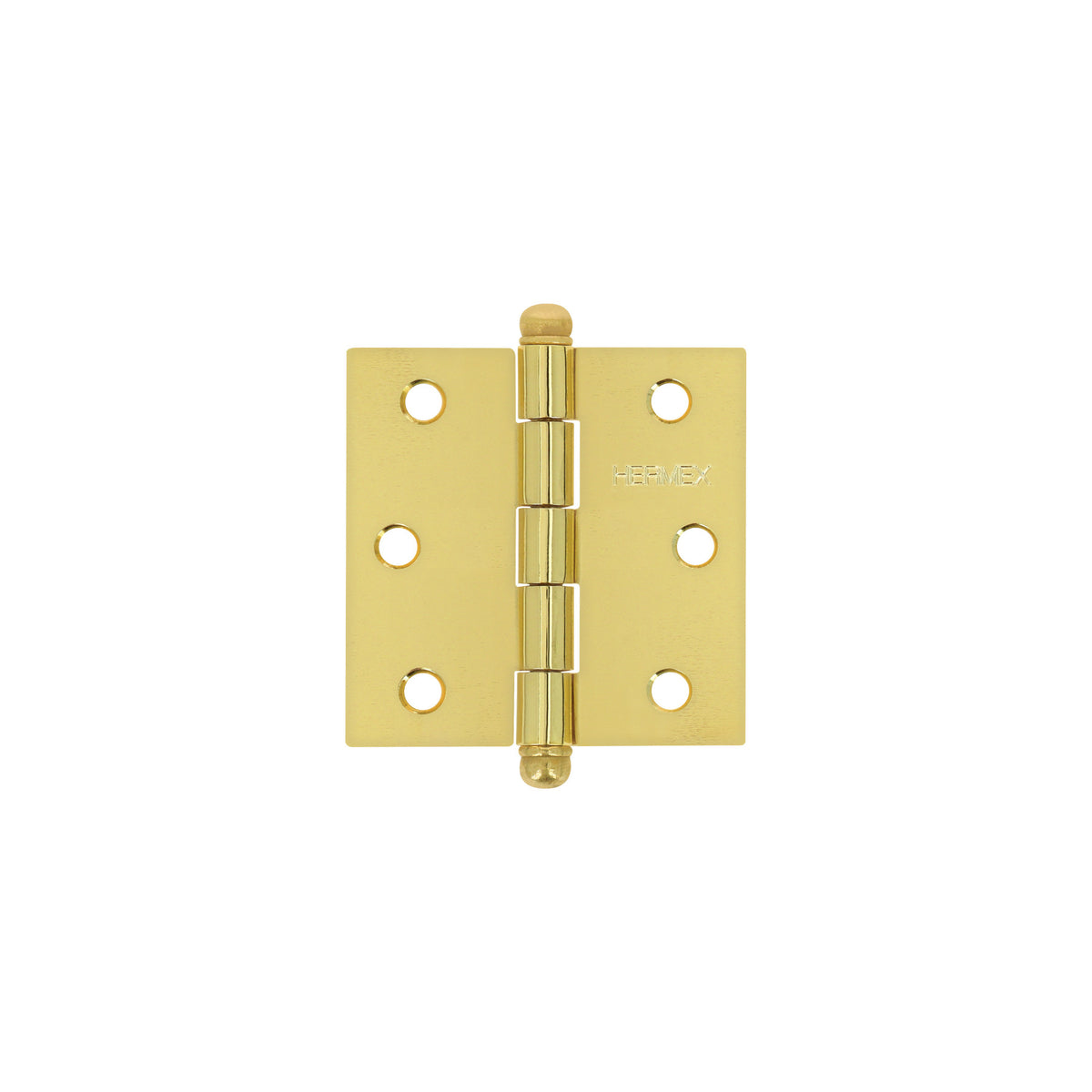 Bisagra cuadrada latonado cabeza redonda HERMEX 2-1/2"