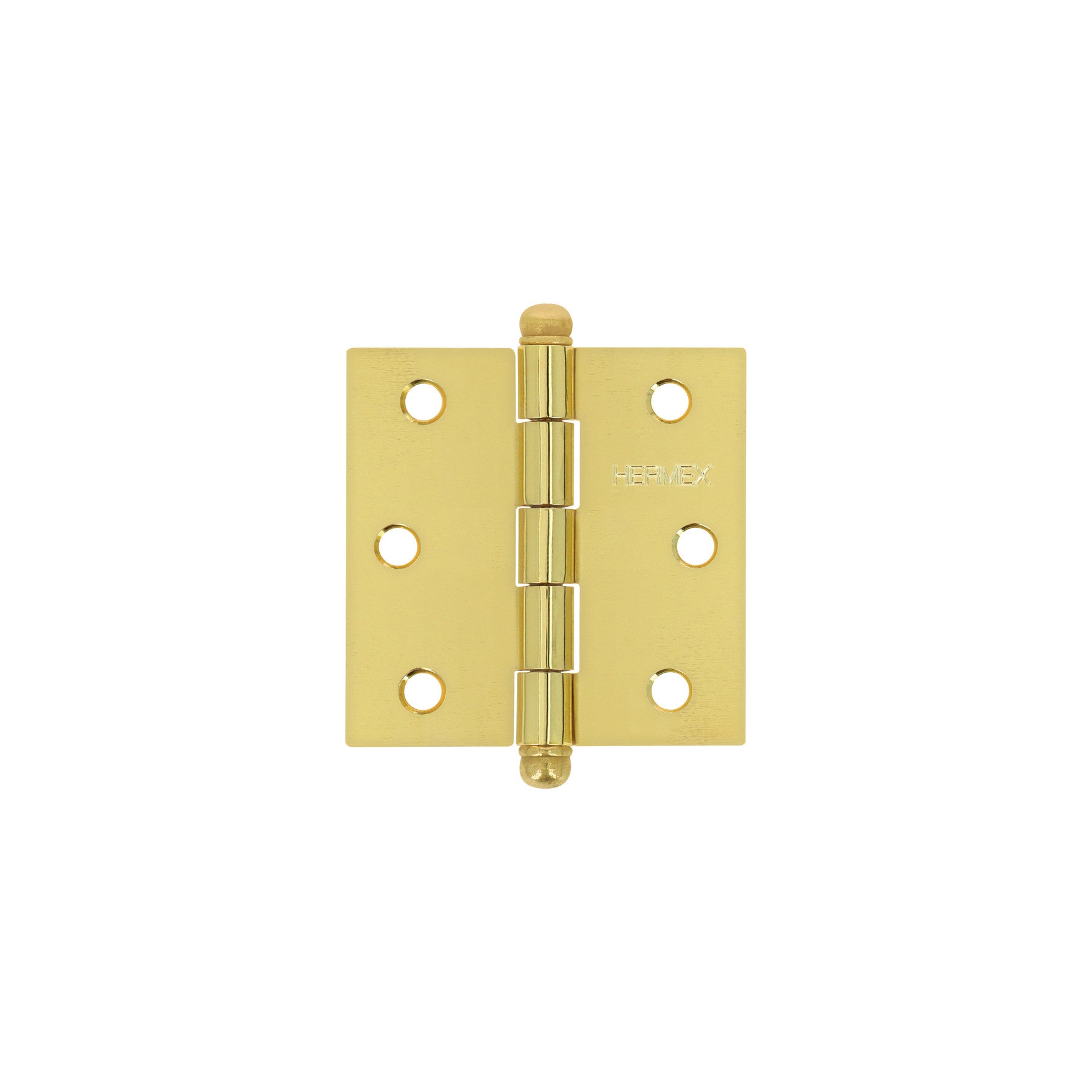 Bisagra cuadrada latonado cabeza redonda HERMEX 2-1/2"