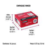 Bisagra cuadrada acero inox cabeza plana HERMEX 2-1/2"