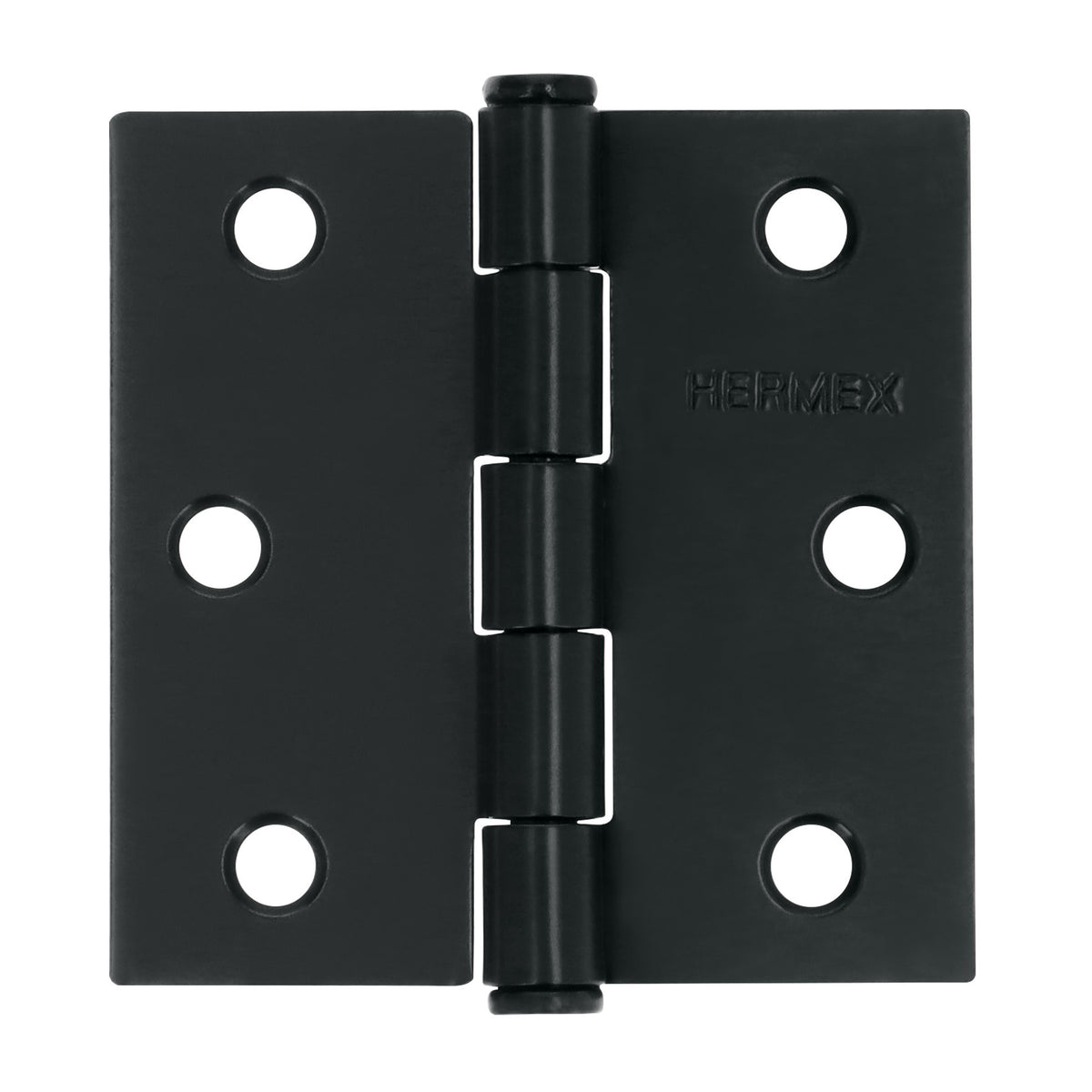 Bisagra cuadrada 2 1/2" negro mate cabeza plana HERMEX