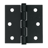 Bisagra cuadrada 2 1/2" negro mate cabeza plana HERMEX