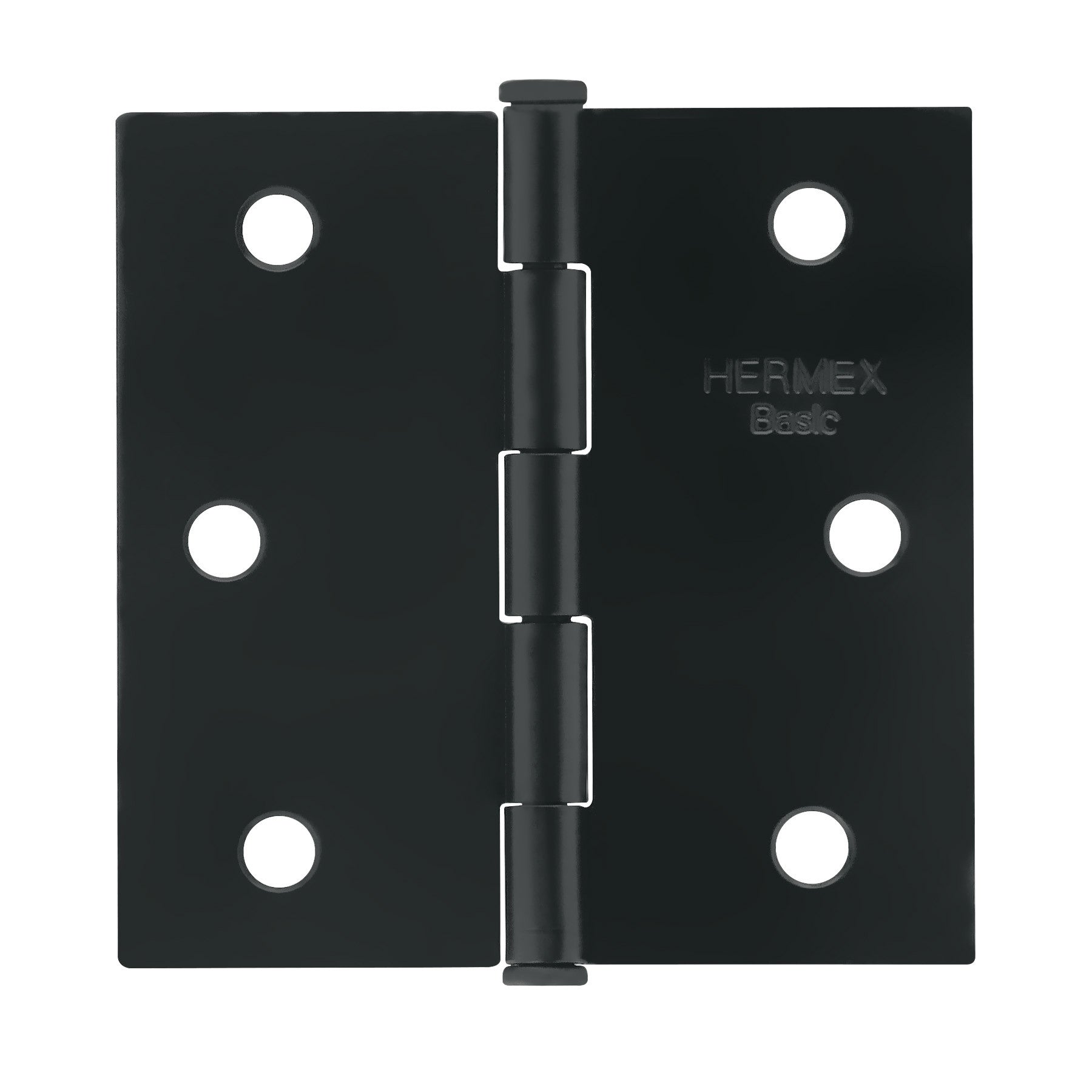 Bisagra cuadrada 2 1/2" negro mate cabeza plana HERMEX