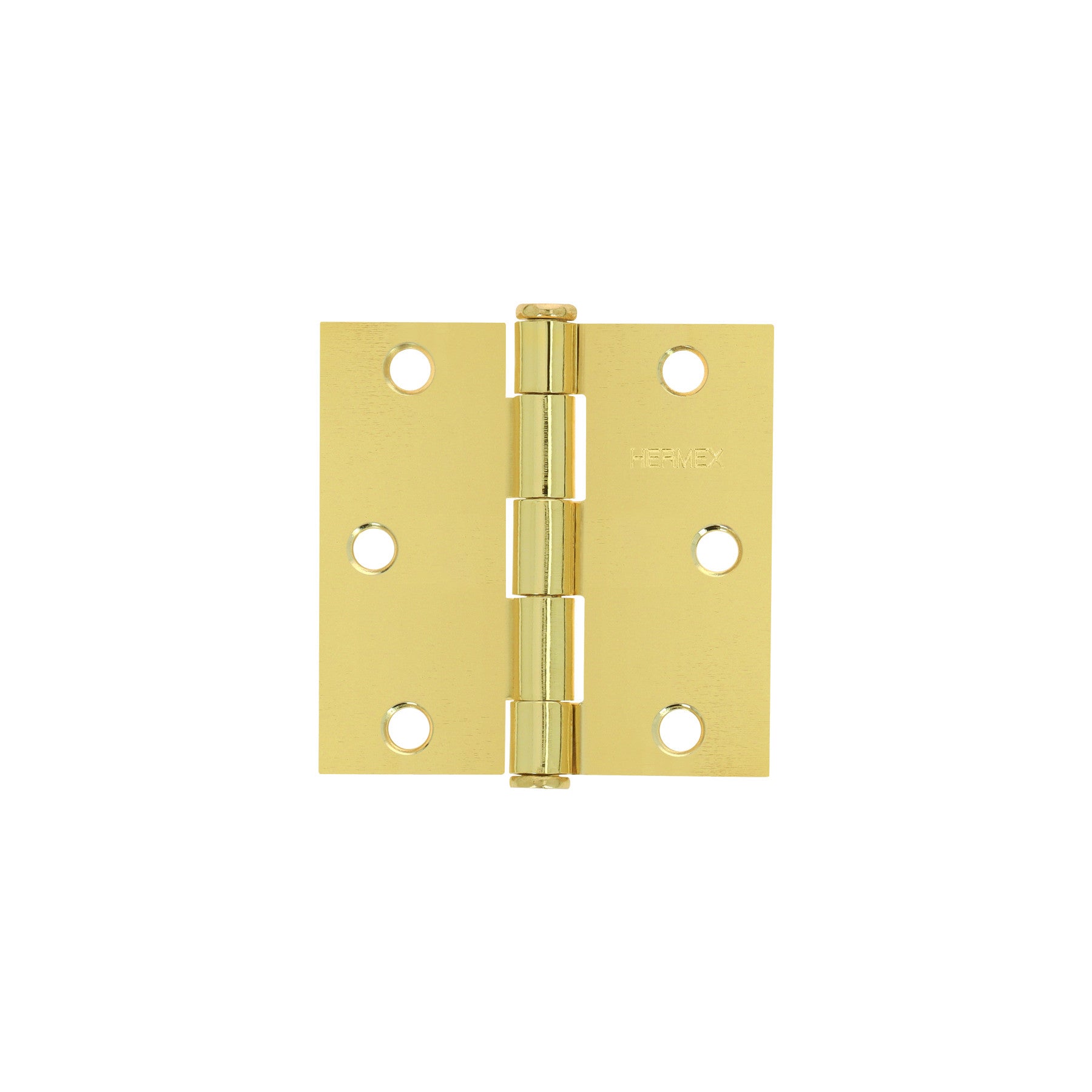 Bisagra cuadrada latonado cabeza plana HERMEX 3"