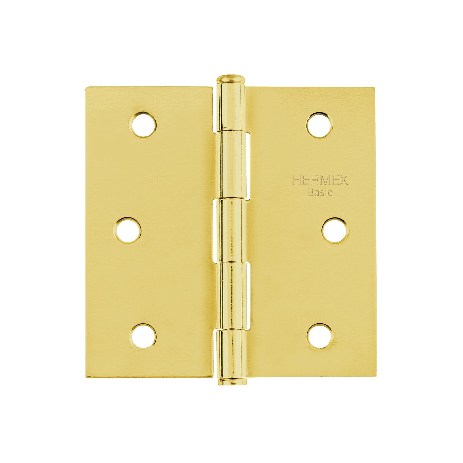 Bisagra cuadrada latonado cabeza plana HERMEX BASIC 3"