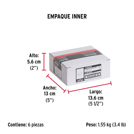 Bolsa c/2 bisagras cuadradas 3" plana acero inox HERMEX