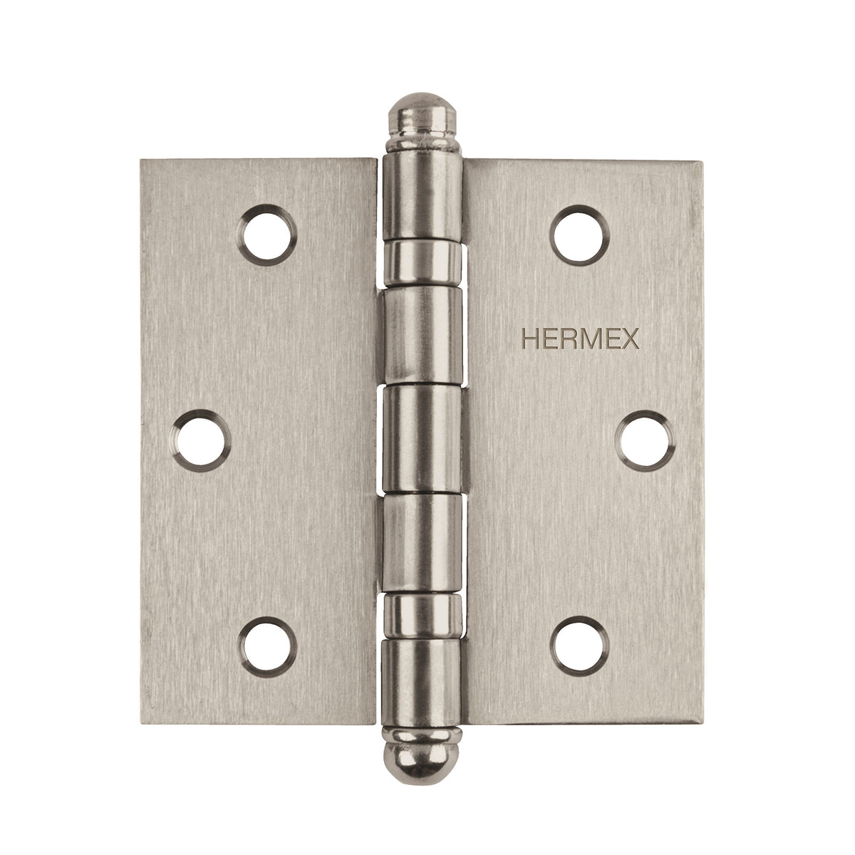 Bisagra cuadrada acero inox cabeza redonda HERMEX 3"