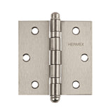 Bisagra cuadrada acero inox cabeza redonda HERMEX 3"