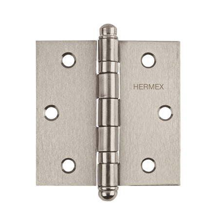 Bisagra cuadrada acero inox cabeza redonda HERMEX 3"
