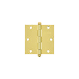 Bisagra cuadrada latonado cabeza redonda HERMEX 3-1/2"