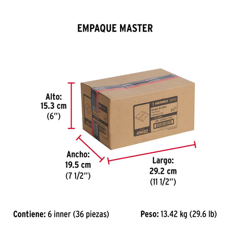 Bolsa c/2 bisagras cuadradas 3-1/2" plana laton antHERMEX