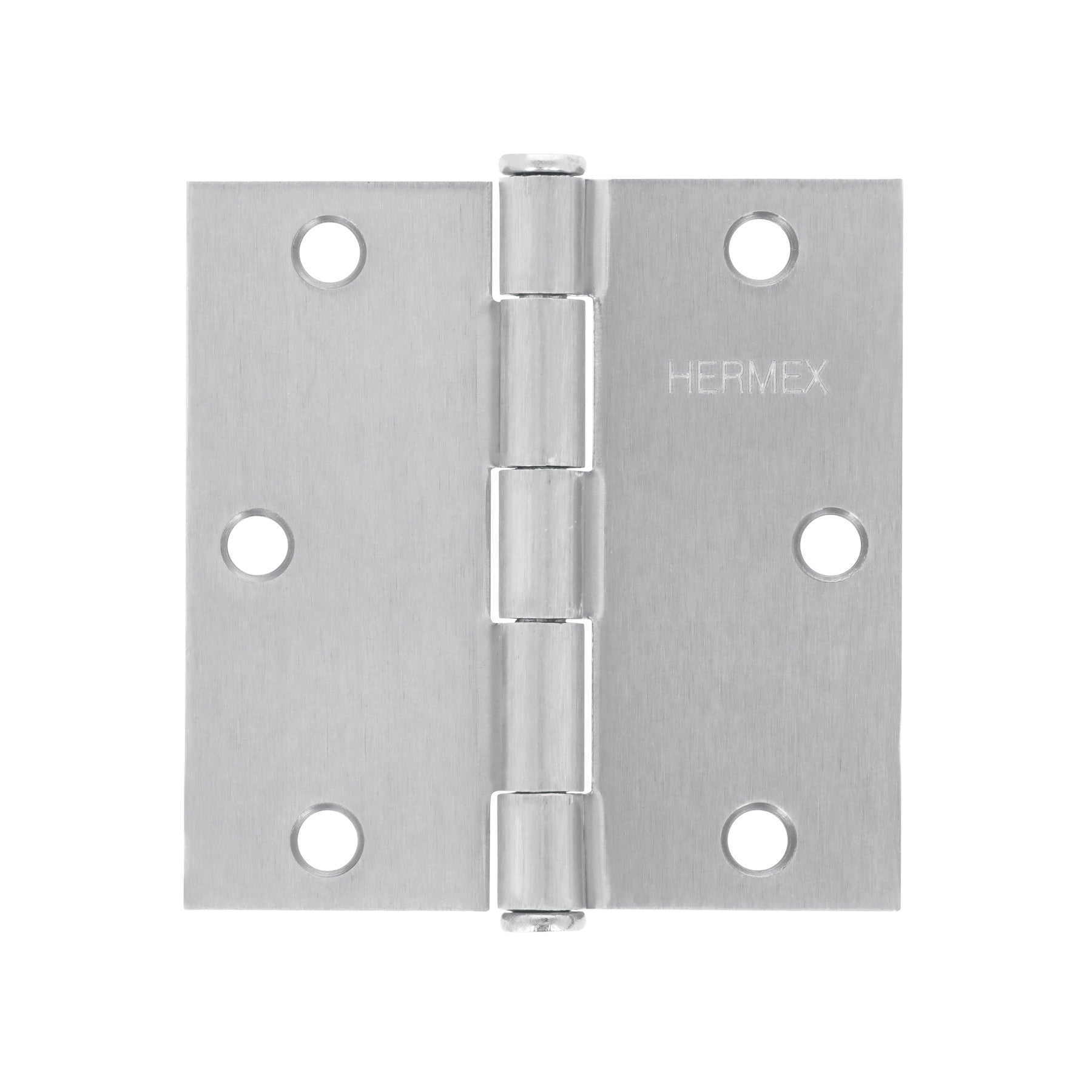 Bisagra cuadrada 3-1/2', satinado, cabeza plana, HERMEX