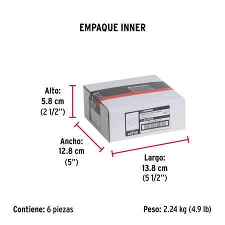 Bolsa c/2 bisagras cuadradas 3-1/2" planaacero inoxHERMEX