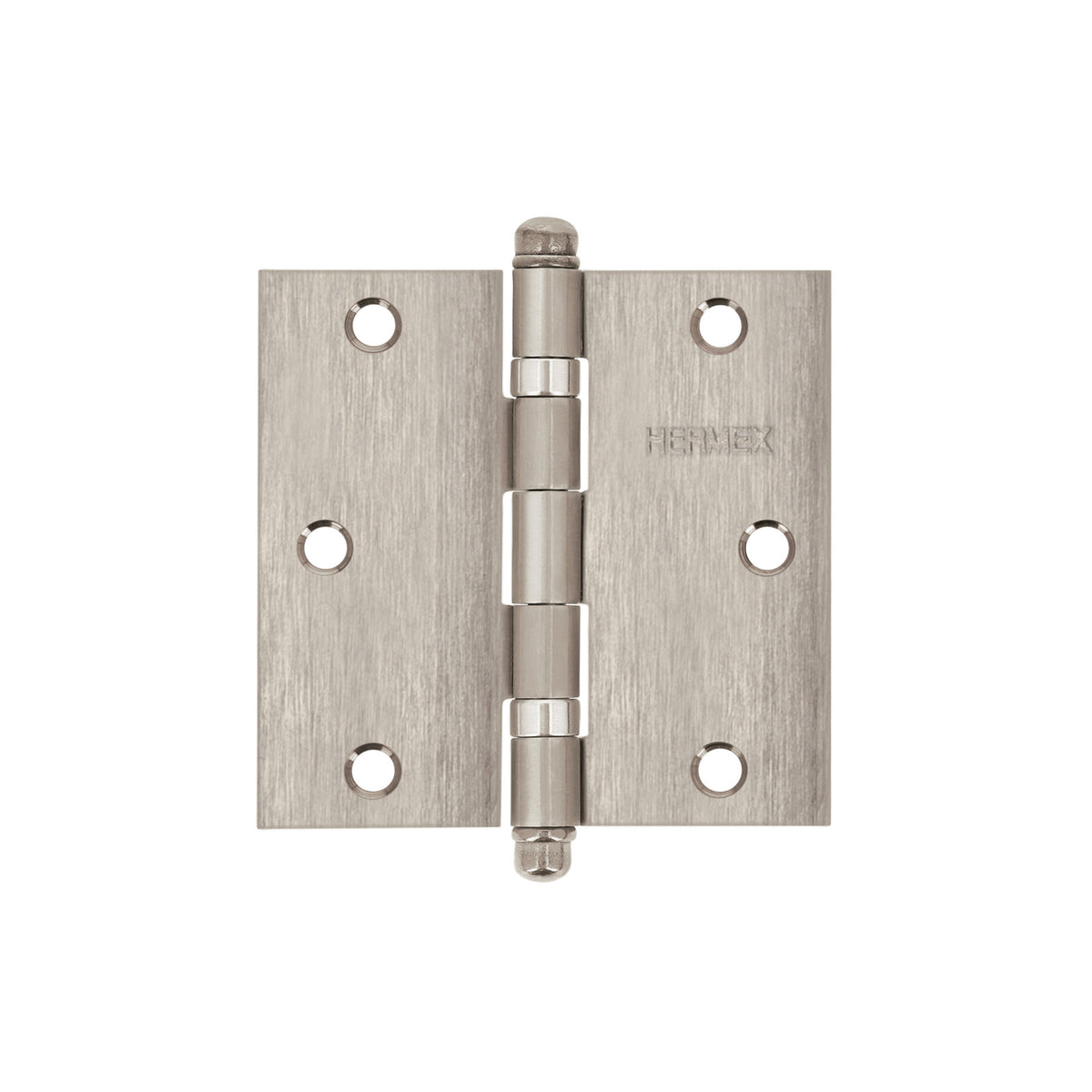 Bisagra cuadrada acero inox cabeza redonda HERMEX 3-1/2"