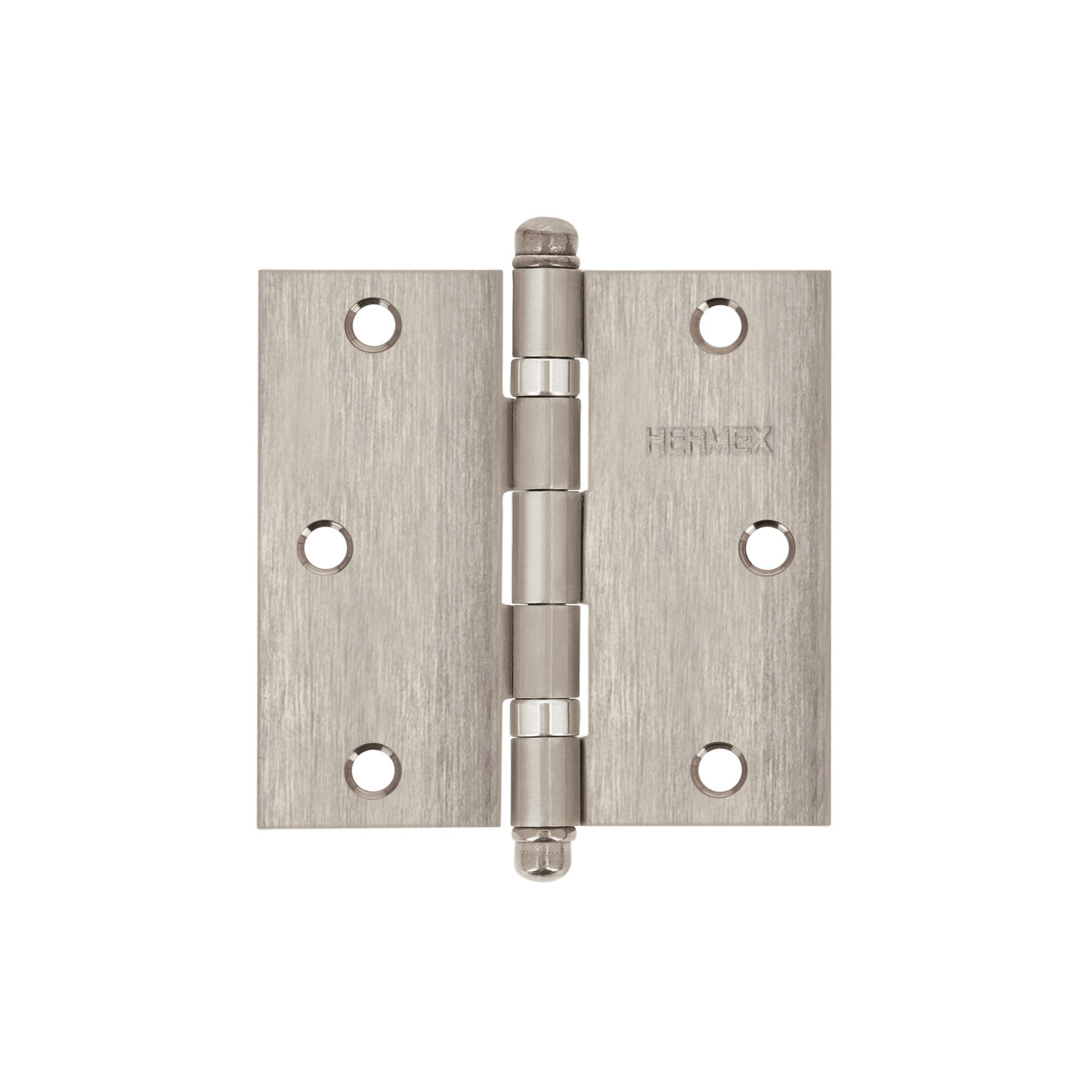 Bisagra cuadrada acero inox cabeza redonda HERMEX 3-1/2"