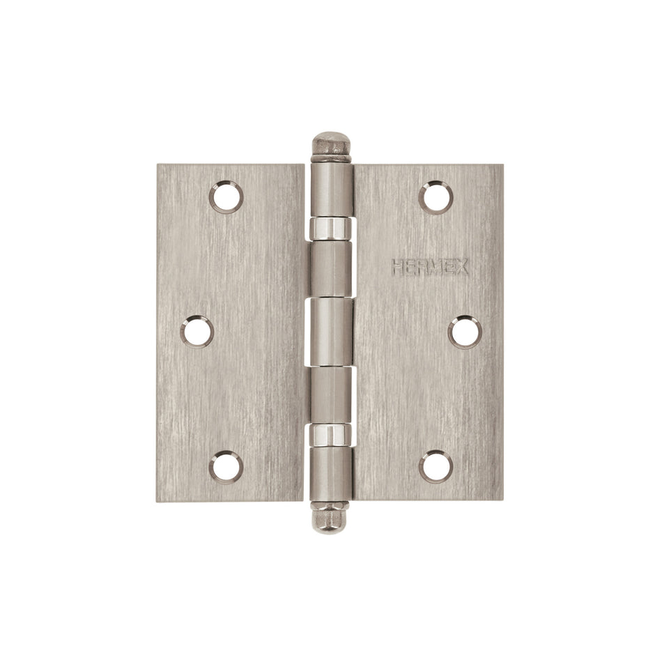 Bisagra cuadrada acero inox cabeza redonda HERMEX 3-1/2"