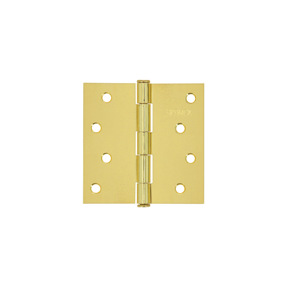Bisagra cuadrada latonado cabeza plana HERMEX 4"