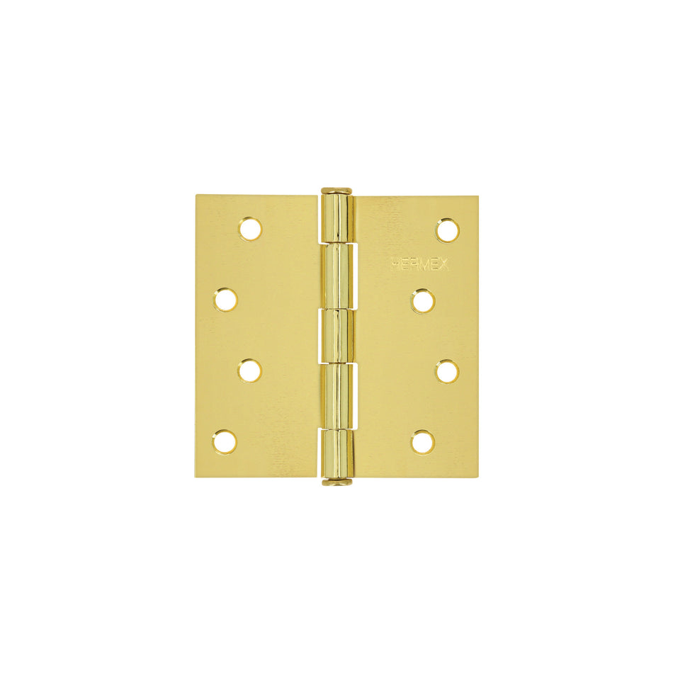 Bisagra cuadrada latonado cabeza plana HERMEX 4"
