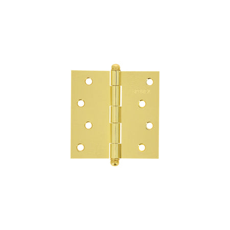Bisagra cuadrada latonado cabeza redonda HERMEX 4"