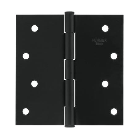 Bisagra cuadrada 4', negro mate, cabeza plana, BASIC
