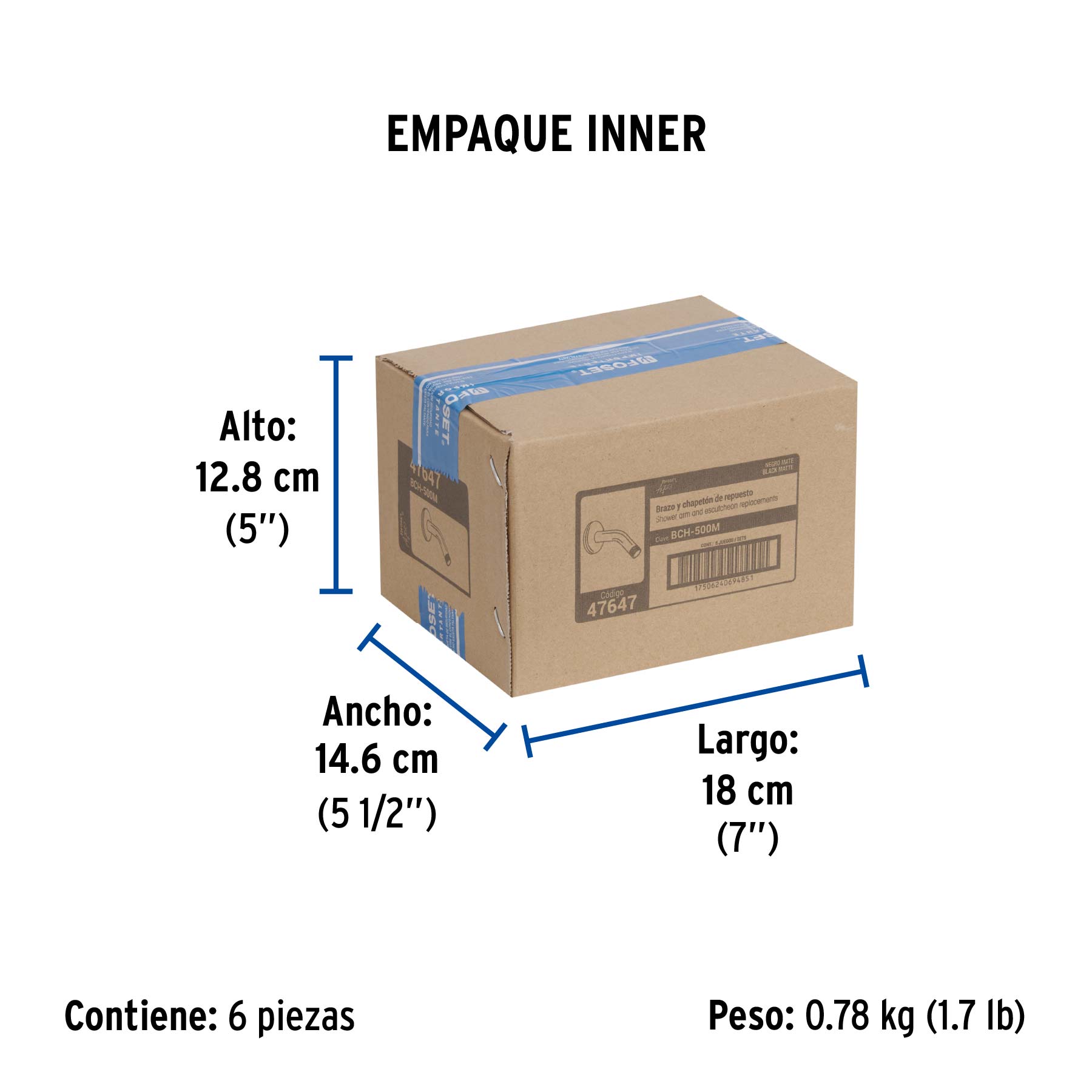 Brazo corto con chapeton para regadera negro mate AQUA