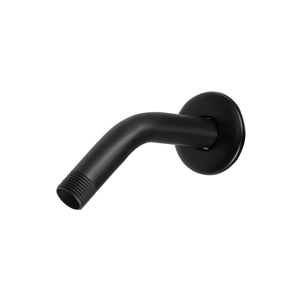 Brazo corto con chapeton para regadera negro mate AQUA