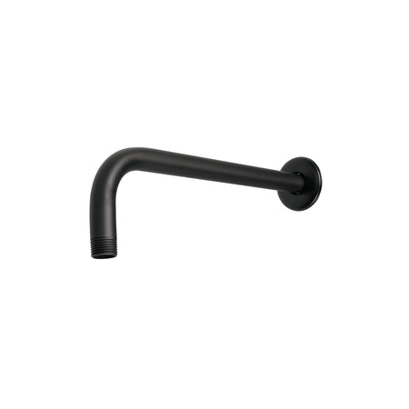Brazo recto con chapeton para regadera 30 cm negro mate